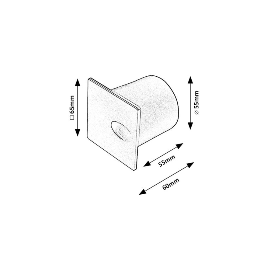 Rabalux - LED-ulkoportaikkovalaisimet LED/3W/230V IP54 3000K musta