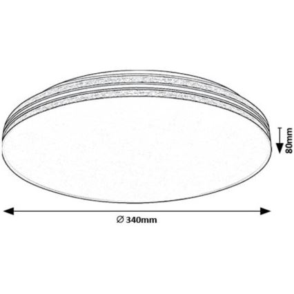 Rabalux - LED-kattovalaisin LED/18W/230V 4000K halkaisija 34 cm