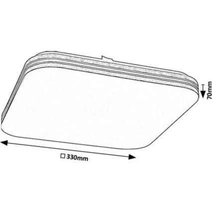 Rabalux - LED-kattovalaisin LED/18W/230V 4000K 33x33 cm