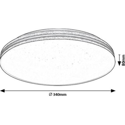 Rabalux - LED-kattovalaisin LED/18W/230V 3000K halkaisija 34 cm