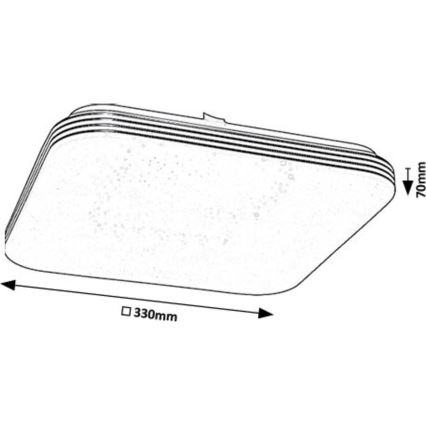 Rabalux - LED-kattovalaisin LED/18W/230V 4000K 33x33 cm