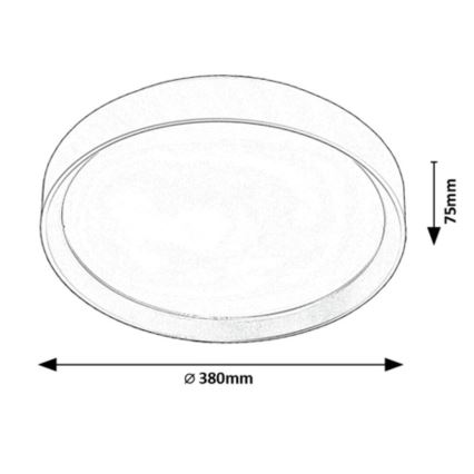 Rabalux - LED-kattovalaisin LED/25W/230V 3000K halkaisija 38 cm