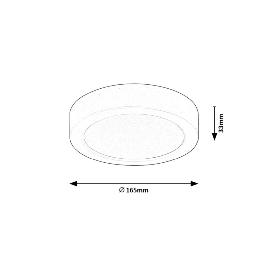 Rabalux - LED-kattovalaisin LED/15W/230V 3000K halkaisija 16 cm musta