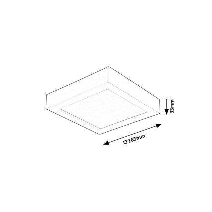 Rabalux - LED-kattovalaisin LED/15W/230V 3000K 16x16 cm musta
