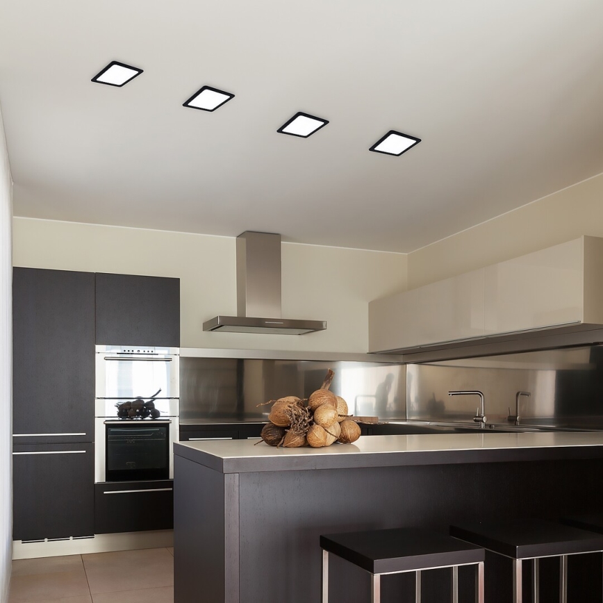 Rabalux - LED upotettava valo LED/6W/230V 12x12 cm musta