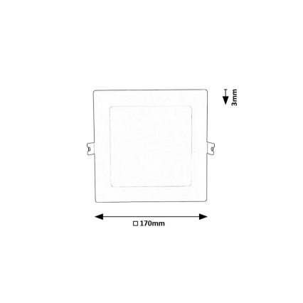 Rabalux - LED upotettava valo LED/12W/230V 17x17 cm valkoinen