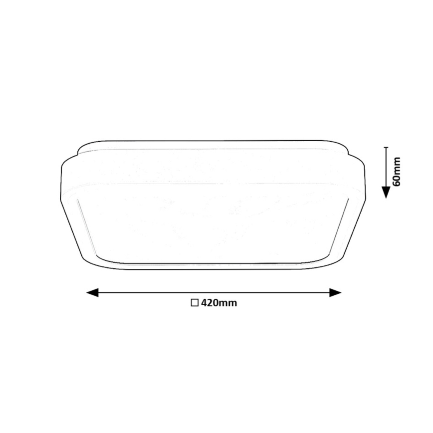 Rabalux - LED-kattovalaisin kylpyhuoneeseen LED/48W/230V IP44 4000K 42x42 cm valkoinen