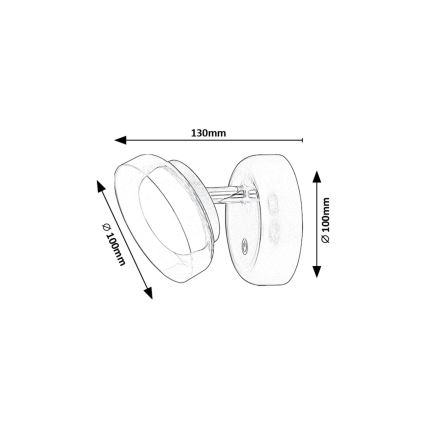 Rabalux - LED Himmennettävä wall rechargeable kevyt LED/2W/5V 3000K 1800 mAh
