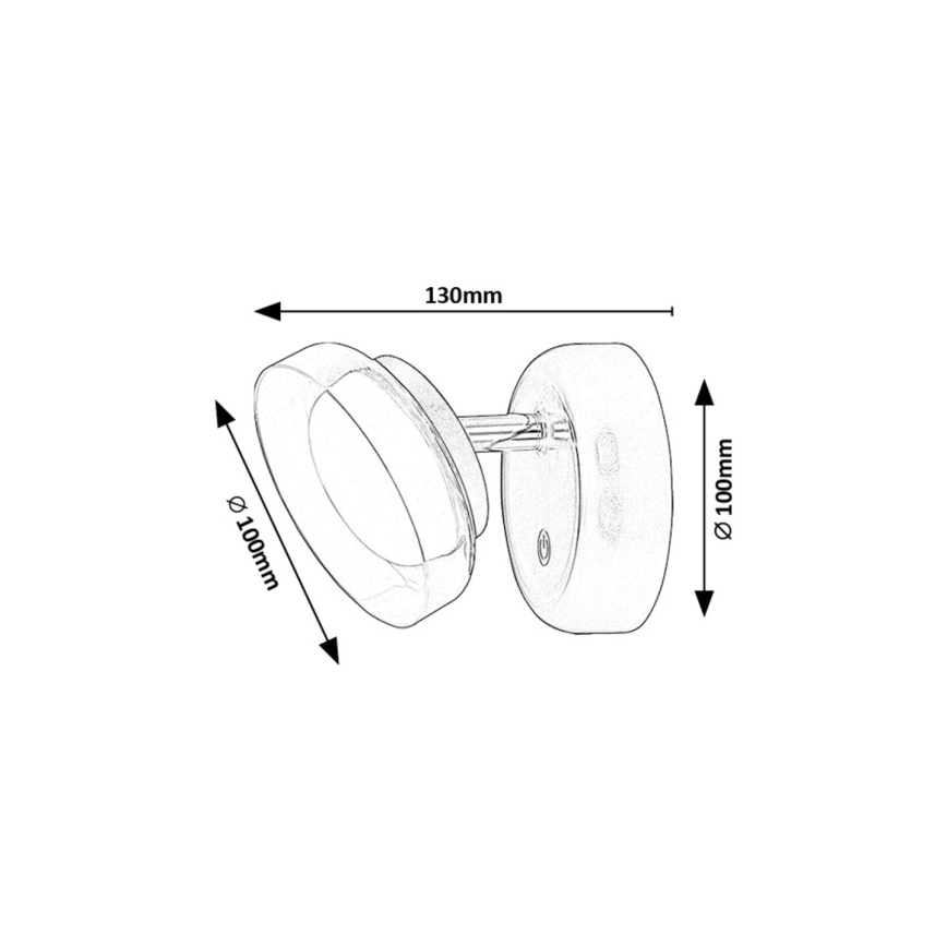 Rabalux - LED Himmennettävä wall rechargeable kevyt LED/2W/5V 3000K 1800 mAh