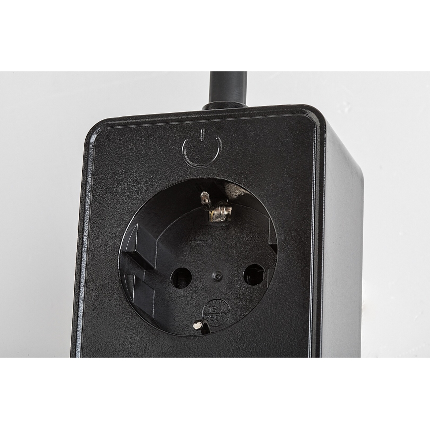 Rabalux - himmennettävä LED-seinävalaisin LED/4W/230V, USB-portilla pistorasiaan, musta