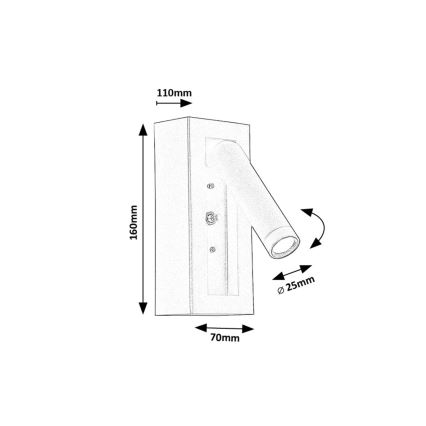 Rabalux - LED-seinävalaisin LED/4W/230V valkoinen