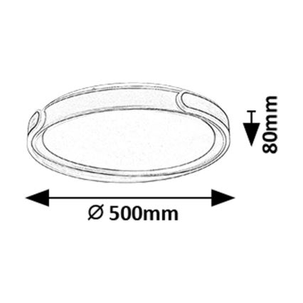 Rabalux - Himmennettävä LED-kattovalaisin LED/48W/230V 3000-6500K + kauko-ohjaus