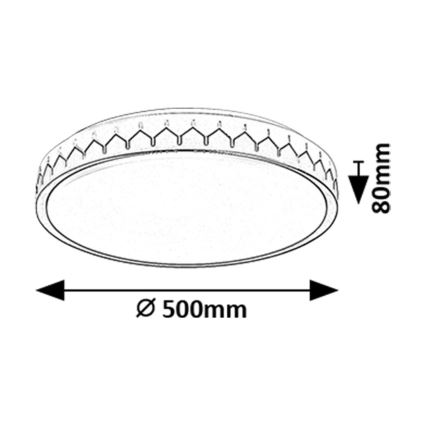 Rabalux - Himmennettävä LED-kattovalaisin LED/48W/230V 3000-6500K + kauko-ohjaus