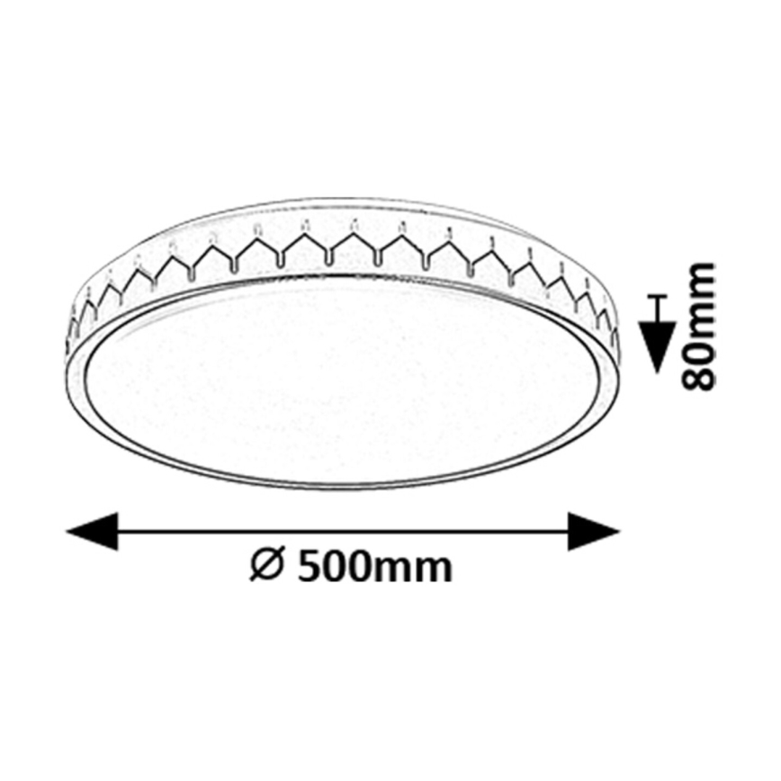 Rabalux - Himmennettävä LED-kattovalaisin LED/48W/230V 3000-6500K + kauko-ohjaus
