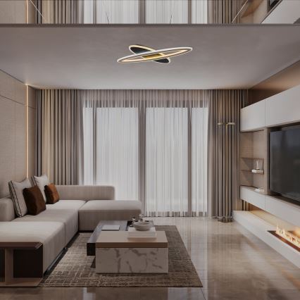 Rabalux - Himmennettävä LED-kattovalaisin LED/70W/230V 3000/4000/6000K musta + kauko-ohjaus