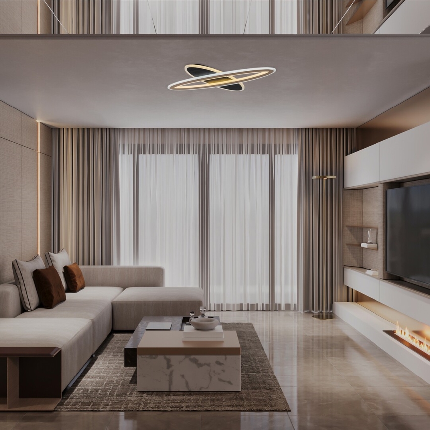 Rabalux - Himmennettävä LED-kattovalaisin LED/70W/230V 3000/4000/6000K musta + kauko-ohjaus