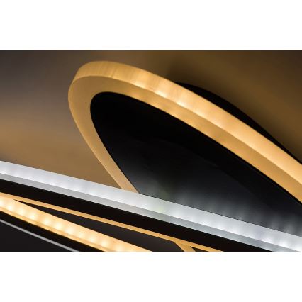 Rabalux - Himmennettävä LED-kattovalaisin LED/70W/230V 3000/4000/6000K musta + kauko-ohjaus