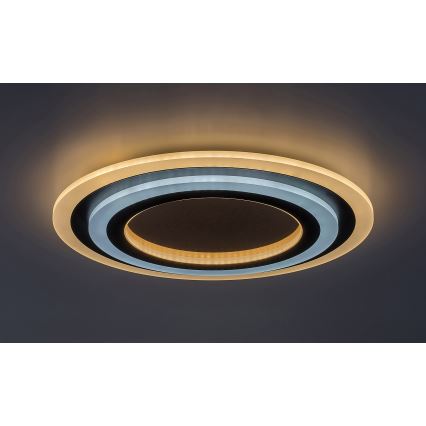 Rabalux - Himmennettävä LED-kattovalaisin LED/56W/230V 3000/4000/6000K mattakromi/musta + kauko-ohjaus