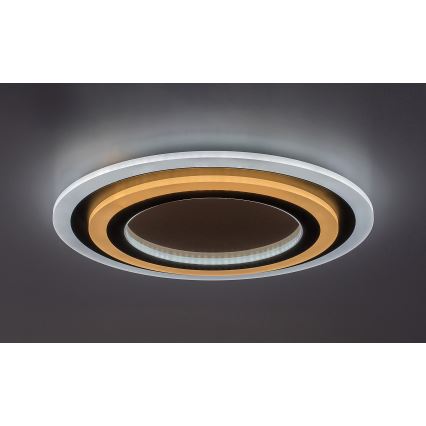 Rabalux - Himmennettävä LED-kattovalaisin LED/56W/230V 3000/4000/6000K mattakromi/musta + kauko-ohjaus