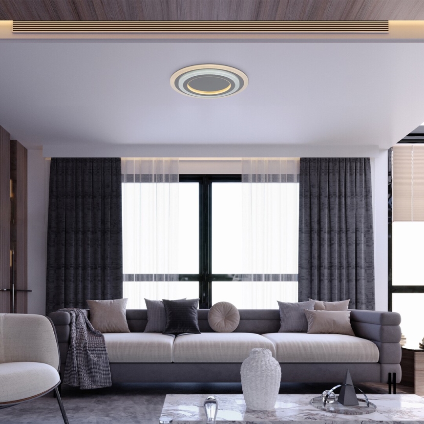 Rabalux - Himmennettävä LED-kattovalaisin LED/56W/230V 3000/4000/6000K mattakromi + kauko-ohjaus