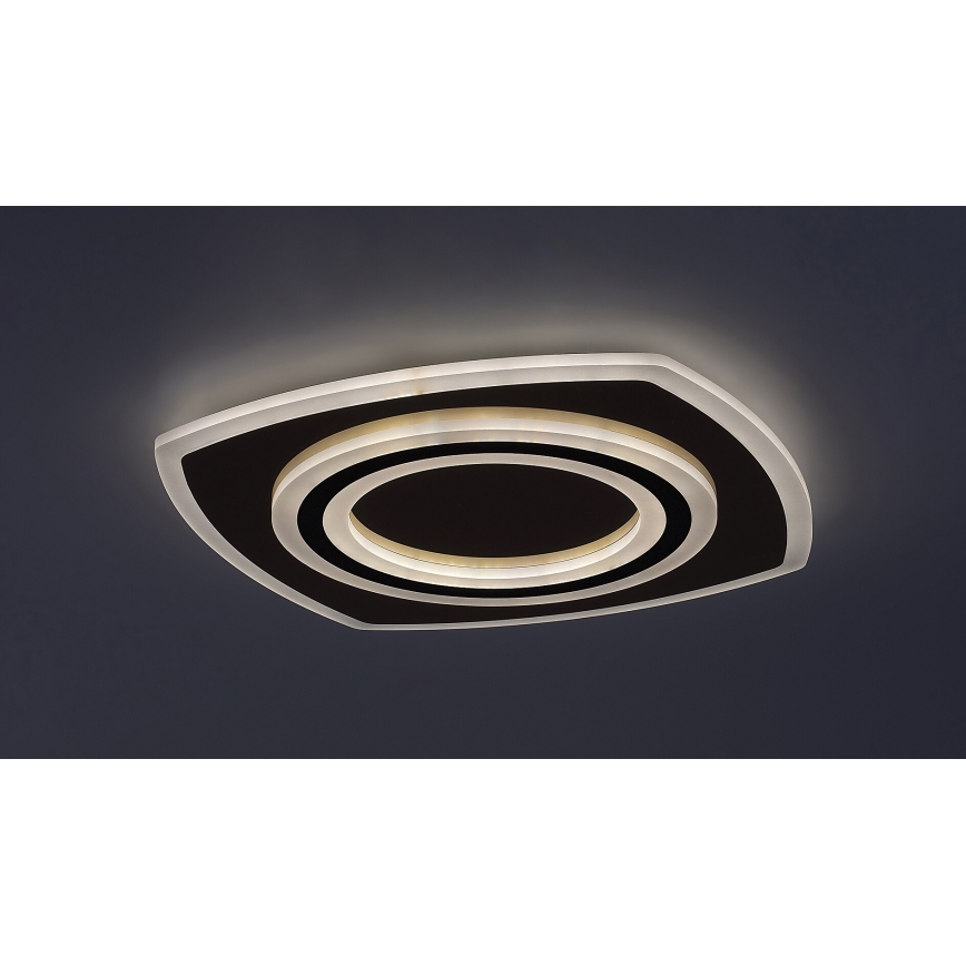 Rabalux - Himmennettävä LED-kattovalaisin LED/60W/230V 3000/4000/6000K mattakromi/musta + kauko-ohjaus
