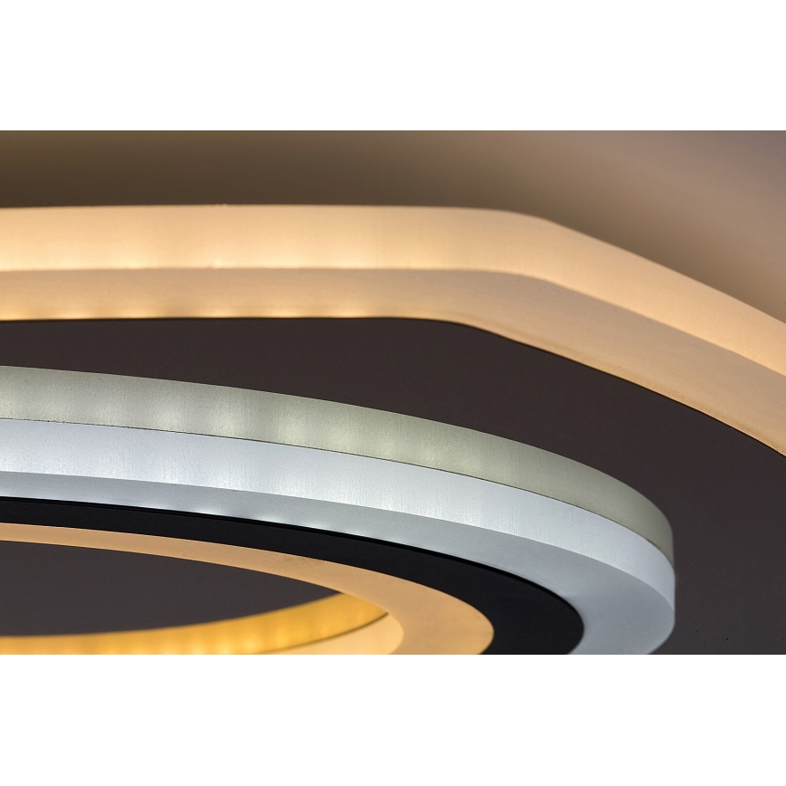 Rabalux - Himmennettävä LED-kattovalaisin LED/60W/230V 3000/4000/6000K mattakromi/musta + kauko-ohjaus