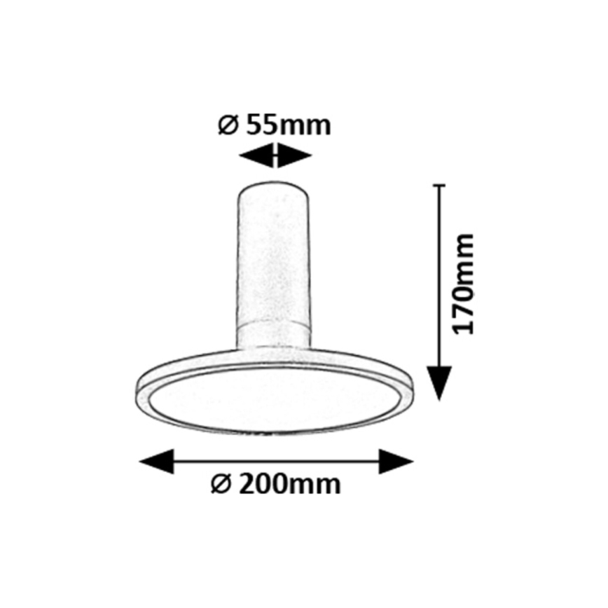 Rabalux - LED-kattovalaisin LED/20W/230V 3000K musta