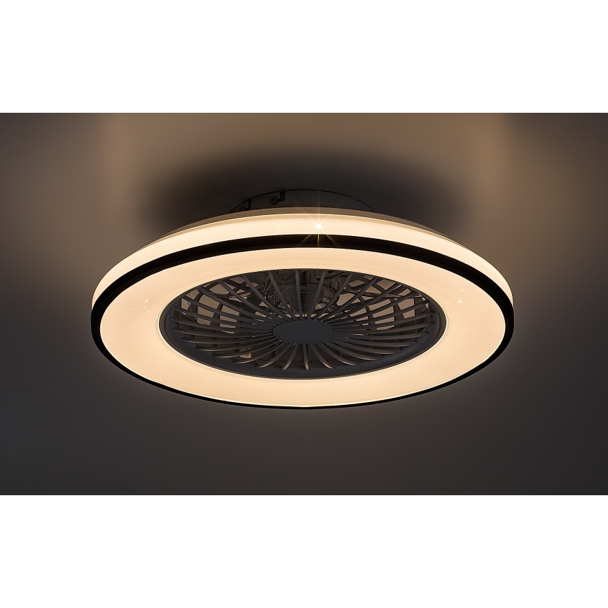 Rabalux - LED himmennettävä kattovalaisin tuulettimella LED/48W/230V 3000-6500K + kaukosäädin
