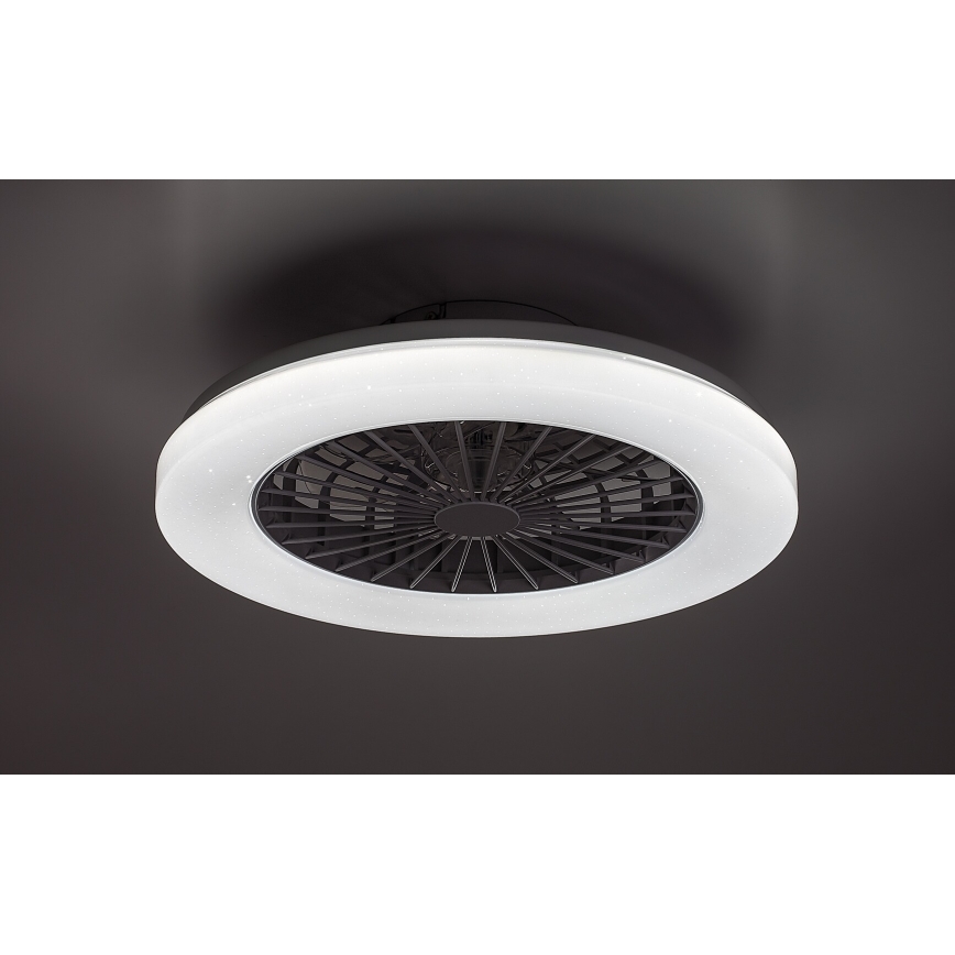 Rabalux - LED RGB Himmennettävä kattovalaisin tuulettimella LED/48W/230V 3000-6500K + kauko-ohjaus