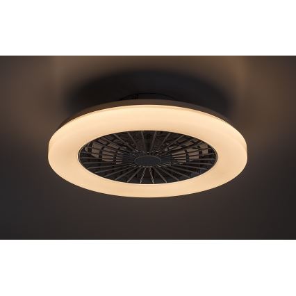 Rabalux - LED RGB Himmennettävä kattovalaisin tuulettimella LED/48W/230V 3000-6500K + kauko-ohjaus