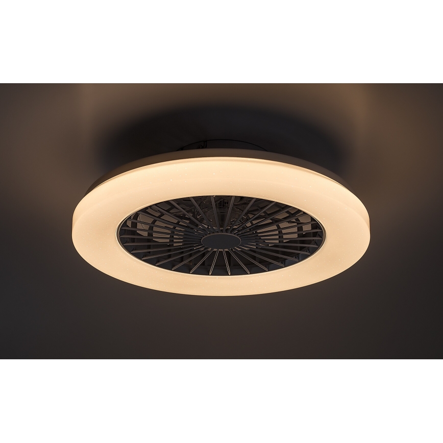 Rabalux - LED RGB Himmennettävä kattovalaisin tuulettimella LED/48W/230V 3000-6500K + kauko-ohjaus