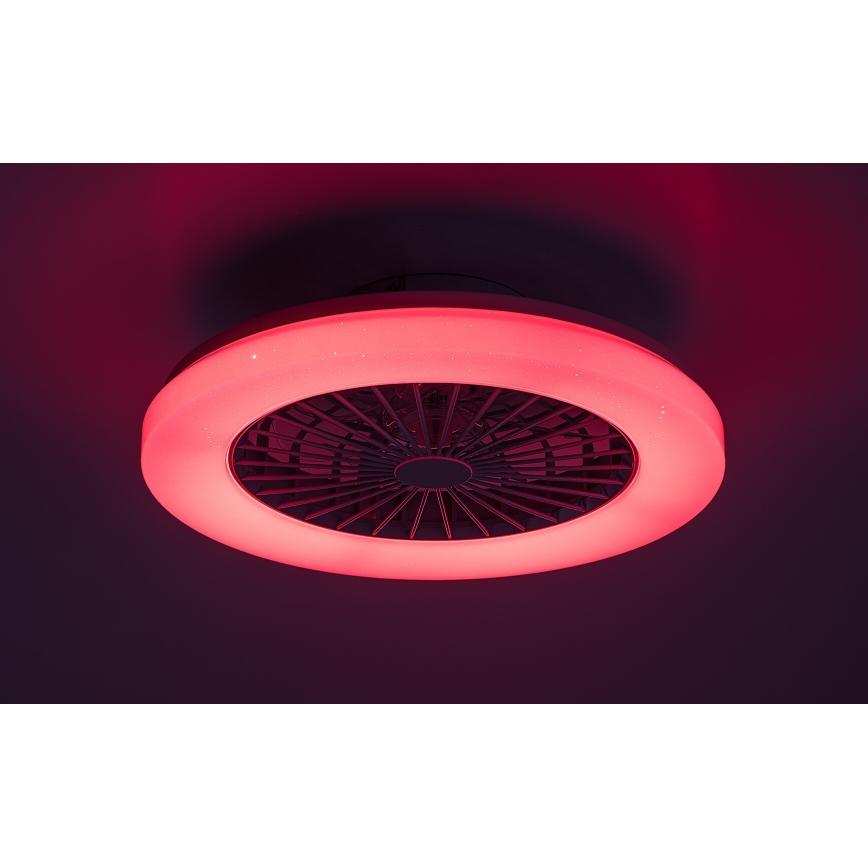Rabalux - LED RGB Himmennettävä kattovalaisin tuulettimella LED/48W/230V 3000-6500K + kauko-ohjaus