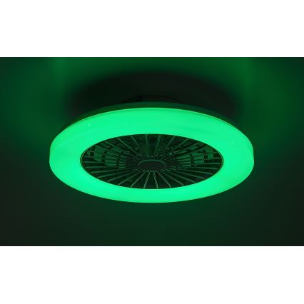 Rabalux - LED RGB Himmennettävä kattovalaisin tuulettimella LED/48W/230V 3000-6500K + kauko-ohjaus