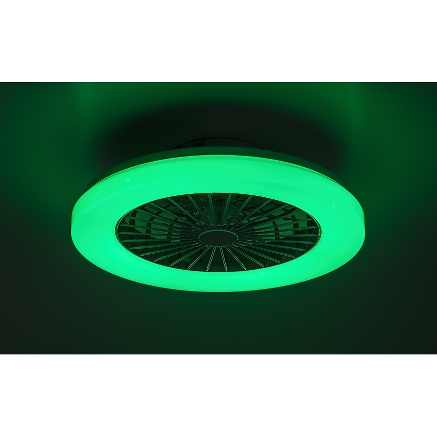 Rabalux - LED RGB Himmennettävä kattovalaisin tuulettimella LED/48W/230V 3000-6500K + kauko-ohjaus
