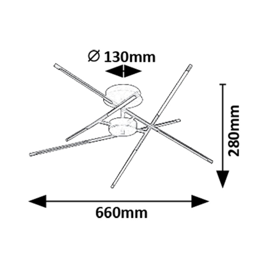 Rabalux - Kiinteä LED-kattokruunu LED/40W/230V 3000K musta