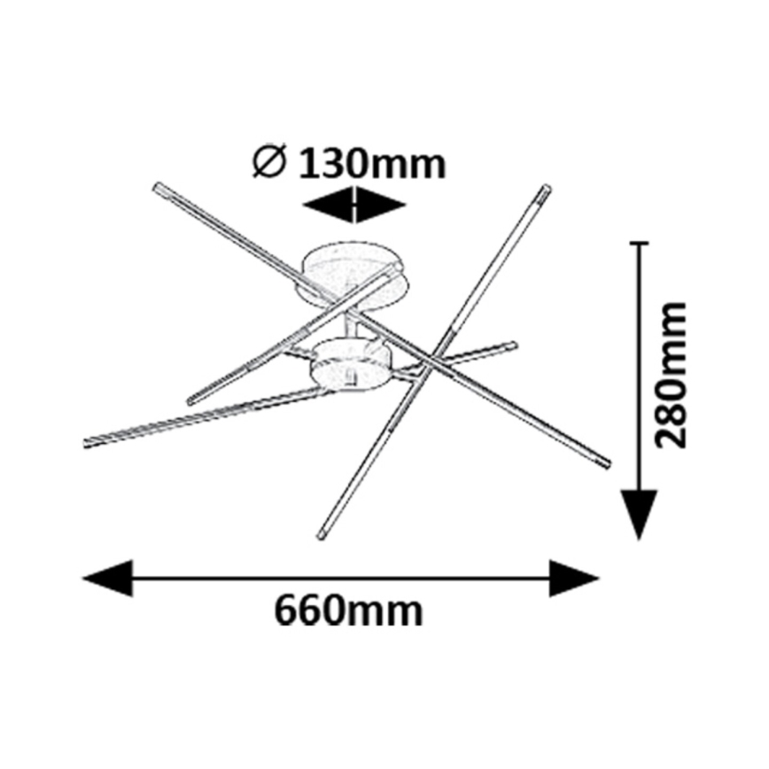 Rabalux - Kiinteä LED-kattokruunu LED/40W/230V 3000K kulta