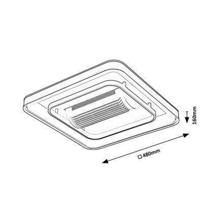 Rabalux - LED Himmennettävä kattovalaisin tuulettimella LED/50W/230V 3000/4000/6000K Wi-Fi + kauko-ohjaus