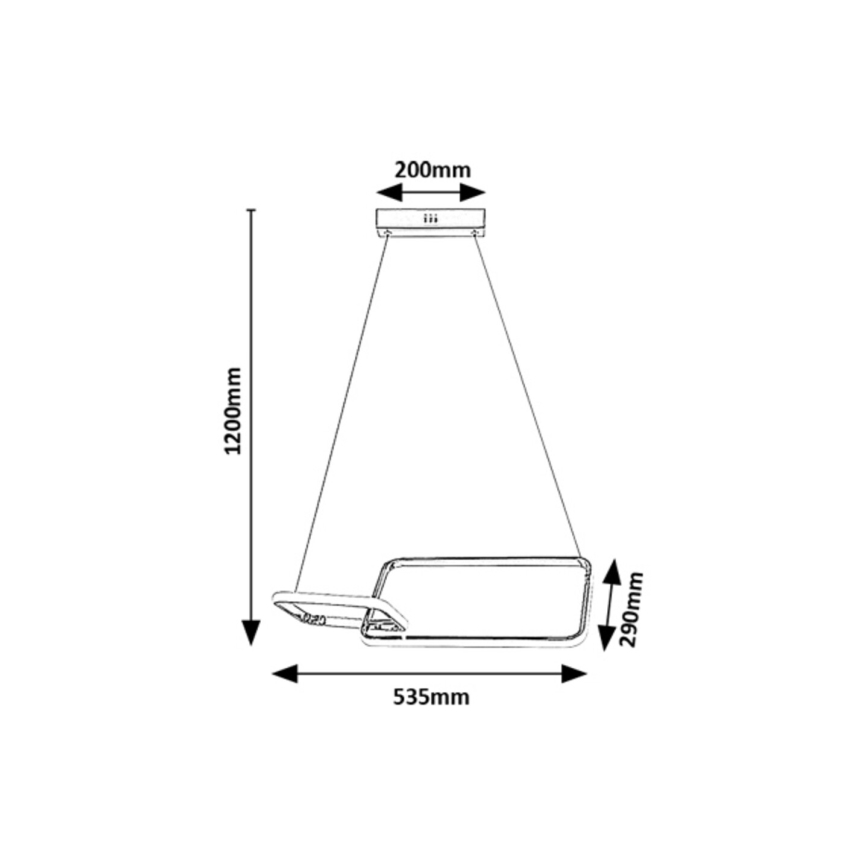 Rabalux - Kiinteä LED-kattokruunu LED/36W/230V 4000K