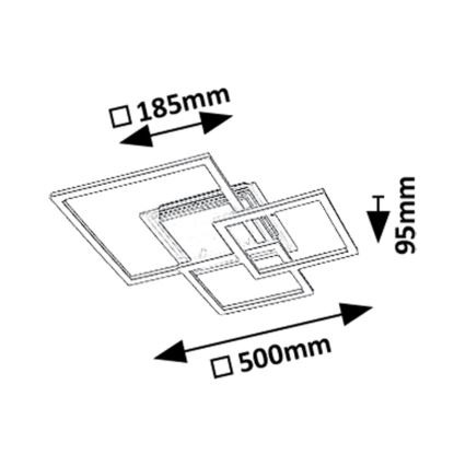 Rabalux - LED-kattovalaisin LED/40W/230V 3000K