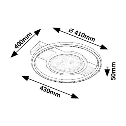 Rabalux - LED-kattovalaisin LED/50W/230V 3000K