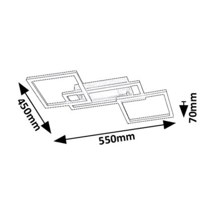 Rabalux - Himmennettävä LED-kattovalaisin LED/40W/230V 3000-6500K + kauko-ohjaus