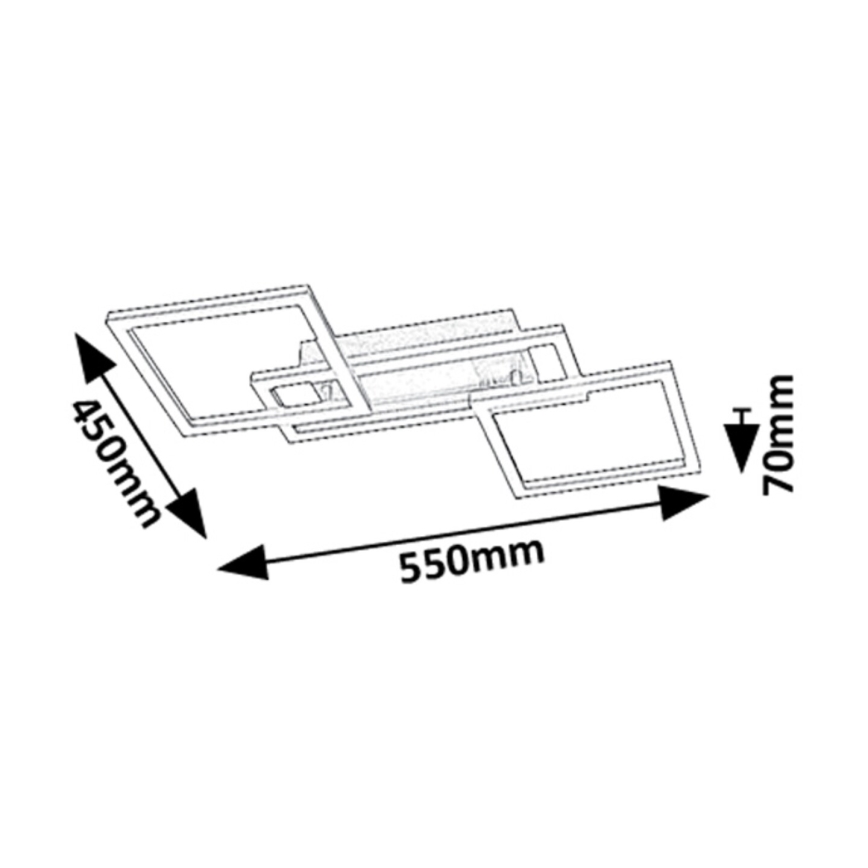 Rabalux - Himmennettävä LED-kattovalaisin LED/40W/230V 3000-6500K + kauko-ohjaus