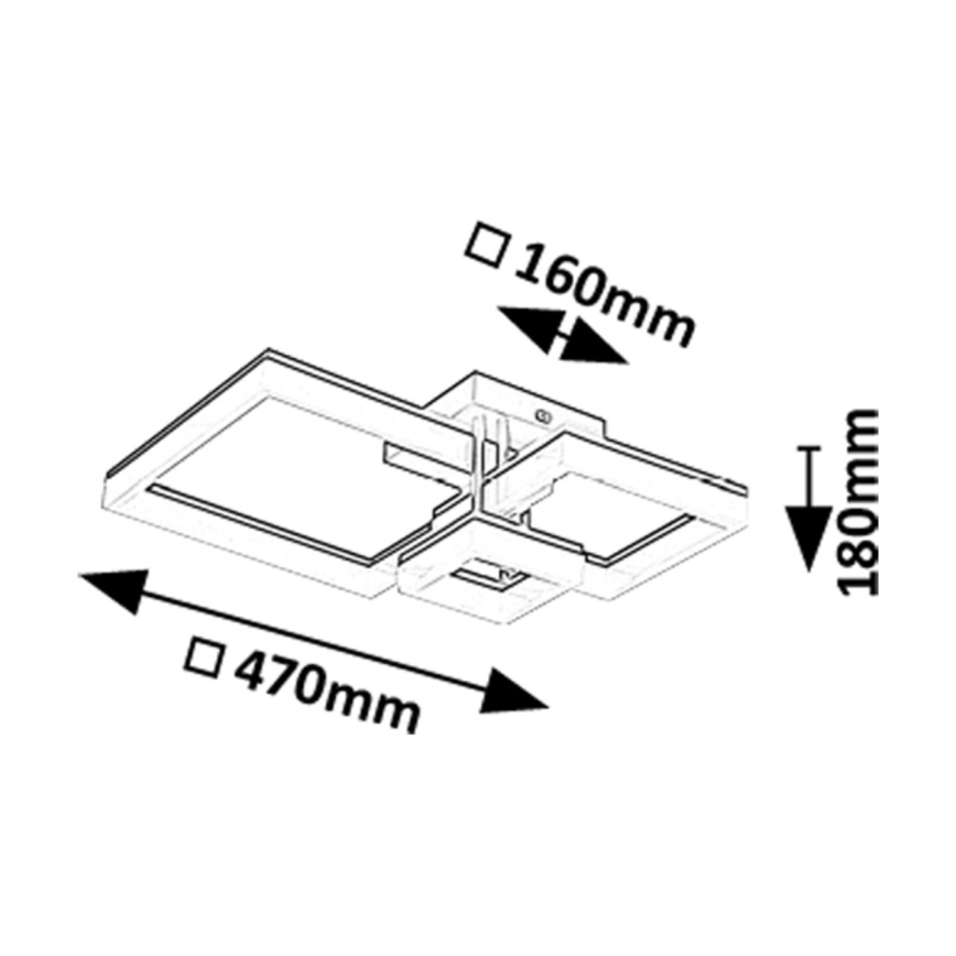Rabalux - LED-kattovalaisin LED/22W/230V 3000/4000/6500K musta