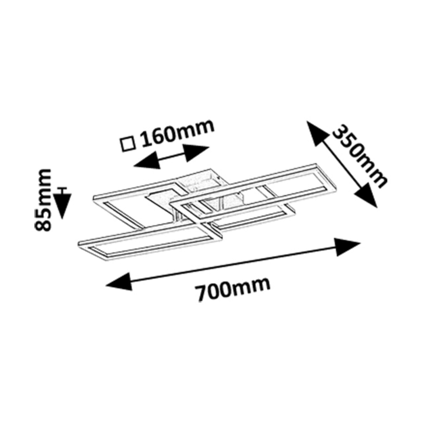 Rabalux - Himmennettävä LED-kattovalaisin LED/40W/230V 3000-6500K + kauko-ohjaus