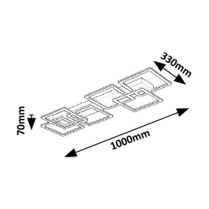 Rabalux - Himmennettävä LED-kattovalaisin LED/40W/230V 3000-6500K + kauko-ohjaus