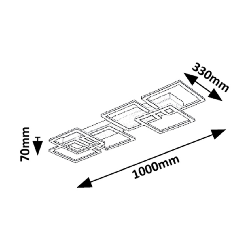 Rabalux - Himmennettävä LED-kattovalaisin LED/40W/230V 3000-6500K + kauko-ohjaus