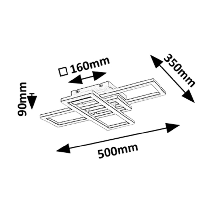 Rabalux - Himmennettävä LED-kattovalaisin LED/40W/230V 3000-6500K + kauko-ohjaus