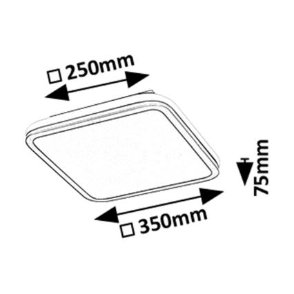 Rabalux - Himmennettävä LED-RGB-kattovalaisin LED/43W/230V 3000-6500K + kauko-ohjaus