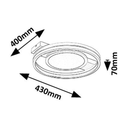 Rabalux - Himmennettävä LED-RGB-kattovalaisin LED/40W/230V 3000-6500K + kauko-ohjaus