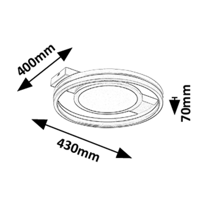 Rabalux - LED RGB himmennettävä kattovalaisin LED/40W/230V 3000–6500K + kaukosäädin Ø 43 cm